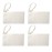 YINGKOR Wristlet Cotton Canvas Zipper Cosmetic Bag Makeup Bags Tool Organizer with Cotton Lining, 5.11x7.48, White, Pack of 4