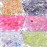 Minejin Nail Art Glitter Foil Slice Glass Broken Piece Stickers Decoration Decal Tips 12 colors