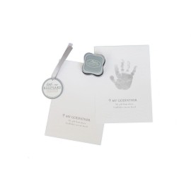 The Grandparent Gift Godfather Godchild Handprint Frame, Grey