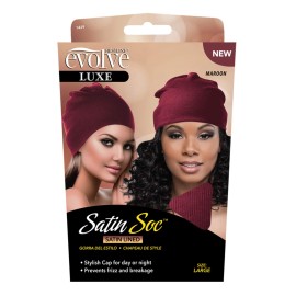 Evolve Satin Soc Maroon Large