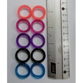 WYZBEN 10X Barber Hair Shears Scissors Finger Rings Grips Inserts 5 sets SIZE SMALL