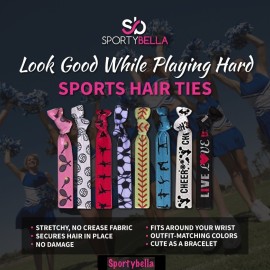 Tennis Hair Hair Ties, Tennis Hair Accessories, No Crease Tennis Hair Elastics Set for Girl Tennis Players