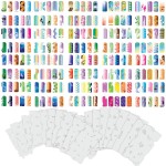 Custom Body Art Airbrush Nail Stencils - Design Series Set  8 Includes 20 Individual Nail Templates with 16 Designs Each for a Total of 320 Designs of Series 8