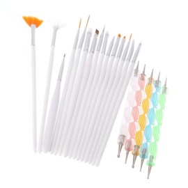 Yimart Pack of 20,Nail Art and Gel Acrylic Drawing Painting Brush Set with Dotting Pen Tools (B) Yimart Pack of 20,Nail Art and Gel Acrylic Drawing Painting Brush Set with Dotting Pen Tools (B)
