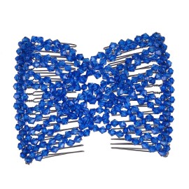 Lovef Easy Magic Hair Beauty Decoration Comb Pearl Stretchy Beaded Hairpin Bow Double Combs Lady in Assorted Color (Blue) Lovef Easy Magic Hair Beauty Decoration Comb Pearl Stretchy Beaded Hairpin Bow Double Combs Lady in Assorted Color (Blue)