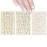 ALLYDREW 3 Sheets Gold Shapes & Gold Diamonds Nail Art Gold Shapes & Gold Diamonds Nail Stickers