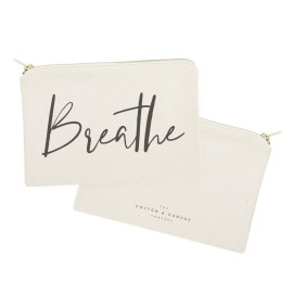 The Cotton & Canvas Co. Breathe Cosmetic Bag and Travel Make Up Pouch