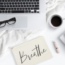 The Cotton & Canvas Co. Breathe Cosmetic Bag and Travel Make Up Pouch
