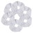 6 Pack Large Solid Scrunchies Hair Elastics-White