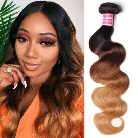 Sunber Ombre Brazilian Hair Bundles Body Wave 12A Grade Human Virgin Hair One Bundles 3 Tone 1B/4/27 Color Hair Extensions 16Inch T1B/4/27 Color Sunber Ombre Brazilian Hair Bundles Body Wave 12A Grade Human Virgin Hair One Bundles 3 Tone 1B/4/27 Color Hair Extensions 16Inch T1B/4/27 Color