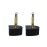 6 Pairs(12PCS) Black Women Lady Girls U Shaped Heel Cap Cover Shoe Replacement Heels Tips Replacement Dowels for High Heel Shoes (10mm x 10mm, Thin Pins 2.4mm)