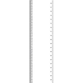 Measure Me! Baby Roll-up Growth Height Chart for Children Kids Room - Big White One