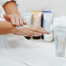 Vitabath Pomegranate Bellini Blush Moisturizing Body Cream - Soothing Hydration Vitamin & Nutrient Skin Care - Replenishing All Over Dry Skin Lotion Moisturizer for Women & Men - 8 Ounce