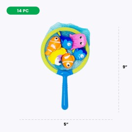 Boley Dive & Grab Fishing Game Set - 14 Pc Sinking Swimming Pool Toys for Kids - Water Games & Bath Toys for Toddlers