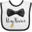 inktastic Ring Bearer- Black Bow Tie and Gold Wedding Ring Baby Bib White and Black 2ff56