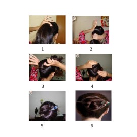 2 Pack Retro Hair Chopsticks Chinese Hair Pins Flower Decor Wooden Vintage Hair Stick (Purple)