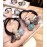 LOVEF 3Pcs Korean Hair Accessories Double Layer Hair Ring with Pearls Flower Bowknot Hair Rope Hairbands