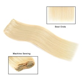Real Clip in Hair Extensions Blonde 8 Pieces - Premium Womens Straight Double Weft Thick Remy Hair Extensions Clip in on Human Hair for Short Hair (12 / 12 inch, 613, 82 grams/2.9 Oz) Real Clip in Hair Extensions Blonde 8 Pieces - Premium Womens Straight Double Weft Thick Remy Hair Extensions Clip in on Human Hair for Short Hair (12 / 12 inch, 613, 82 grams/2.9 Oz)