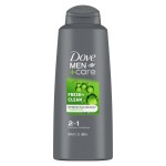 DOVE MEN + CARE Fortifying 2-in-1 Shampoo and Conditioner Fresh and Clean with Caffeine For Everyday Care Helps Strengthen and Nourish Hair 20.4 oz