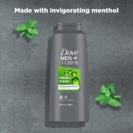 DOVE MEN + CARE Fortifying 2-in-1 Shampoo and Conditioner Fresh and Clean with Caffeine For Everyday Care Helps Strengthen and Nourish Hair 20.4 oz DOVE MEN + CARE Fortifying 2-in-1 Shampoo and Conditioner Fresh and Clean with Caffeine For Everyday Care Helps Strengthen and Nourish Hair 20.4 oz