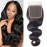 DMS Body Wave Human Hair Lace Closure 4x4 Free Part Swiss Lace Closure 12A Brazilian Virgin Hair Top (4x4 Black, 8 inch)