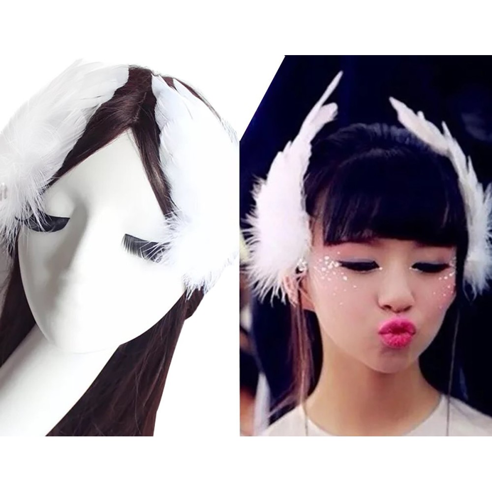 2PCS Girls Heart-shaped Feather Hair Clip Headpiece Party Hairpins Hair Barrettes Hair Accessory Bridal Wedding Feather Fascinator (White) 2PCS Girls Heart-shaped Feather Hair Clip Headpiece Party Hairpins Hair Barrettes Hair Accessory Bridal Wedding Feather Fascinator (White)