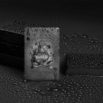 Joyoldelf Cool Black Foil Poker Playing Cards, Waterproof Deck of Cards with Gift Box, Use for Party and Game