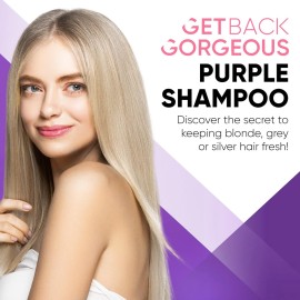 GBG Purple Shampoo for Blonde Hair - Hair Toner for Silver, Grey & Blonde, Instantly Conditions Brassy Hair - Celebrity Stylist Purple Toning Shampoo for Soft, Shiny & Silky Hair for Women & Men, 8 Oz GBG Purple Shampoo for Blonde Hair - Hair Toner for Silver, Grey & Blonde, Instantly Conditions Brassy Hair - Celebrity Stylist Purple Toning Shampoo for Soft, Shiny & Silky Hair for Women & Men, 8 Oz