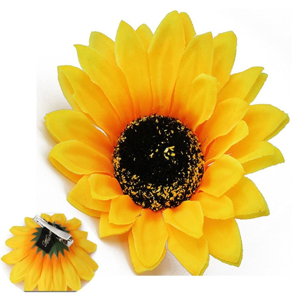 Patiky Sunflower Hair Clips for Women Girls Non Slip Alligator Clips Hairpin TS08 (1 Sunflower Hair Clip)