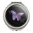 GRAPHICS & MORE Purple Butterfly Watercolor Silhouette Compact Travel Purse Handbag Makeup Mirror