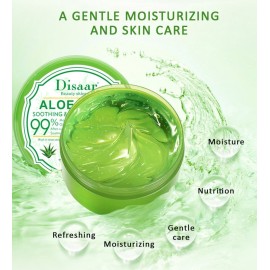 DISAAR Beauty 99% Aloe Vera Anti-Acne Gel Cream Mass Sleep-Free Wash Moisturizing Oil 300ml