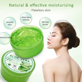DISAAR Beauty 99% Aloe Vera Anti-Acne Gel Cream Mass Sleep-Free Wash Moisturizing Oil 300ml