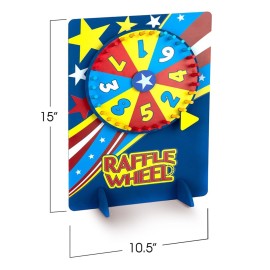 Gamie Tabletop Spinning Wheel for Prizes with Stand, Premium Quality Wood Spinning Raffle Carnival Wheel - Tabletop Prize Wheel Spinner for Boys and Girls, Kids Parties, Classroom and More