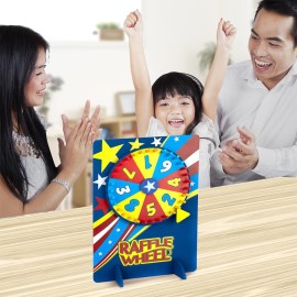 Gamie Tabletop Spinning Wheel for Prizes with Stand, Premium Quality Wood Spinning Raffle Carnival Wheel - Tabletop Prize Wheel Spinner for Boys and Girls, Kids Parties, Classroom and More