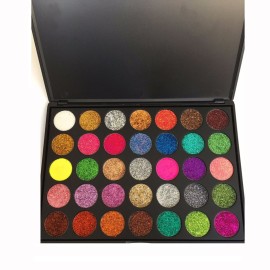 DISAAR Beauty 35 Color Glitter Eyeshadow Palette Mixing Natural Professional Makeup Powder