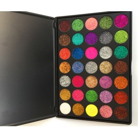 DISAAR Beauty 35 Color Glitter Eyeshadow Palette Mixing Natural Professional Makeup Powder