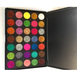 DISAAR Beauty 35 Color Glitter Eyeshadow Palette Mixing Natural Professional Makeup Powder
