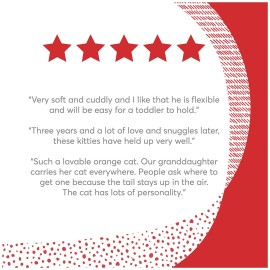 GUND Tabby Plush Stuffed Cat, Orange/White, 14