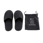 Comfysail Foldable Portable Slippers Washable Open Toe Towelling Slippers with Storage Bag for Spa Travel Hotel/Home Guest 34-43
