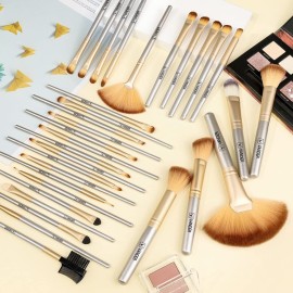 Make up Brushes, VANDER Professional 32pcs Makeup Brush Set, Makeup Brushes Set Foundation Blending Cosmetic Brush Set Kit,Champagne Make up Brushes, VANDER Professional 32pcs Makeup Brush Set, Makeup Brushes Set Foundation Blending Cosmetic Brush Set Kit,Champagne