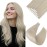 Ve Sunny Tape in Real Human Hair Extensions Invisible Hair Extensions Remy Tape in Extensions for Women White Blonde 18 inch 10Pcs 25G