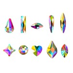 Massive Beads Mixed Flat Back Crystal Rhinestones Gems for 3D Nail Art Phone DIY (10Shapes, MIX SHAPE 2)