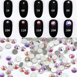 Minejin Nail Art Rhinestones AB Color Flat Back Charms Crystals Stones Super Shiny Cellphones Decorations Gems SS4 1440 Pieces Minejin Nail Art Rhinestones AB Color Flat Back Charms Crystals Stones Super Shiny Cellphones Decorations Gems SS4 1440 Pieces
