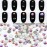 Minejin Nail Art Rhinestones AB Color Flat Back Charms Crystals Stones Super Shiny Cellphones Decorations Gems SS4 1440 Pieces