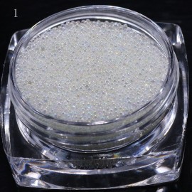 Minejin Nail Art AB Crystal Glass Caviar Beads Tiny 3D DIY Micro Gems Manicure Decoration Tips 4Boxs Minejin Nail Art AB Crystal Glass Caviar Beads Tiny 3D DIY Micro Gems Manicure Decoration Tips 4Boxs