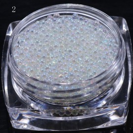 Minejin Nail Art AB Crystal Glass Caviar Beads Tiny 3D DIY Micro Gems Manicure Decoration Tips 4Boxs Minejin Nail Art AB Crystal Glass Caviar Beads Tiny 3D DIY Micro Gems Manicure Decoration Tips 4Boxs