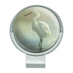 GRAPHICS & MORE White Egret in The Pond Golf Hat Clip with Magnetic Ball Marker