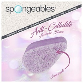 Spongeables Anti Cellulite Body Wash in a 20+ Wash Sponge, Lavender, 3 Count