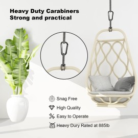 Carabiner Clip855lbs3 Iron Heavy Duty Caribeaners for Hammocks,Camping Accessories,Hiking,Keychain,Outdoors and Gym etc,Spring Snap Hook Carabiners for Dog Leash,Harness and Key Ring,2 PCS,Black