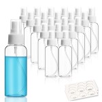 ZEJIA 20 Pack Small Spray Bottle, 2.7oz/80ml Travel Spray Bottle, Empty Fine Mist Spray Bottles, Refillable Mini Spray Bottles with Labels